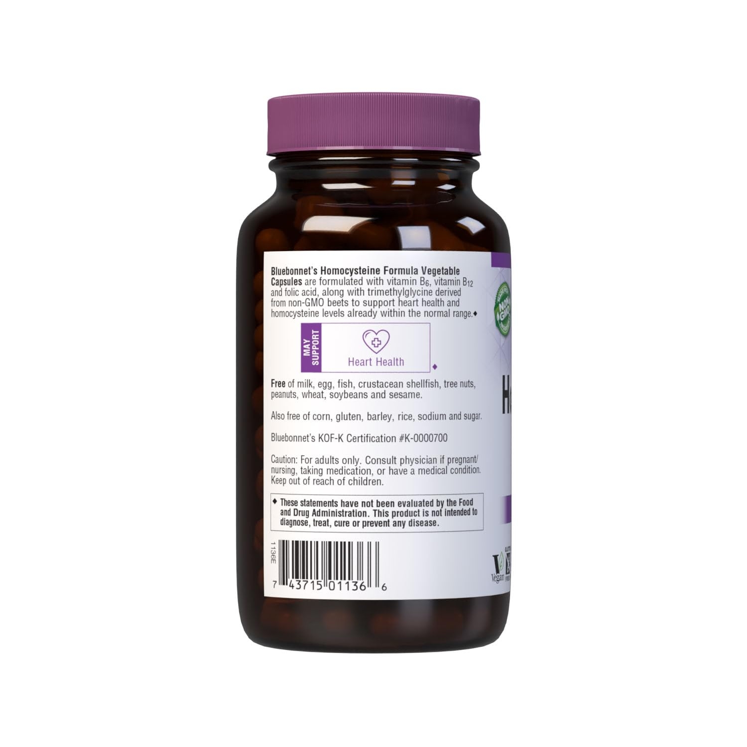 Amazon BlueBonnet Homocysteine Formula Supplement 120 Count 