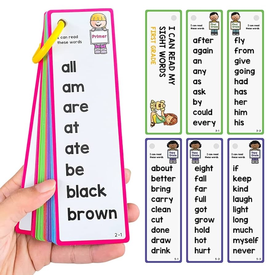 Amazon Lachilly 220 Sight Words Flashcards High Frequency 220 Words Beginning Reading Kindergarten To 1st Grade ESL Teaching Materials Autism Learning Materials Vocabulary Building Toys U0026 Games