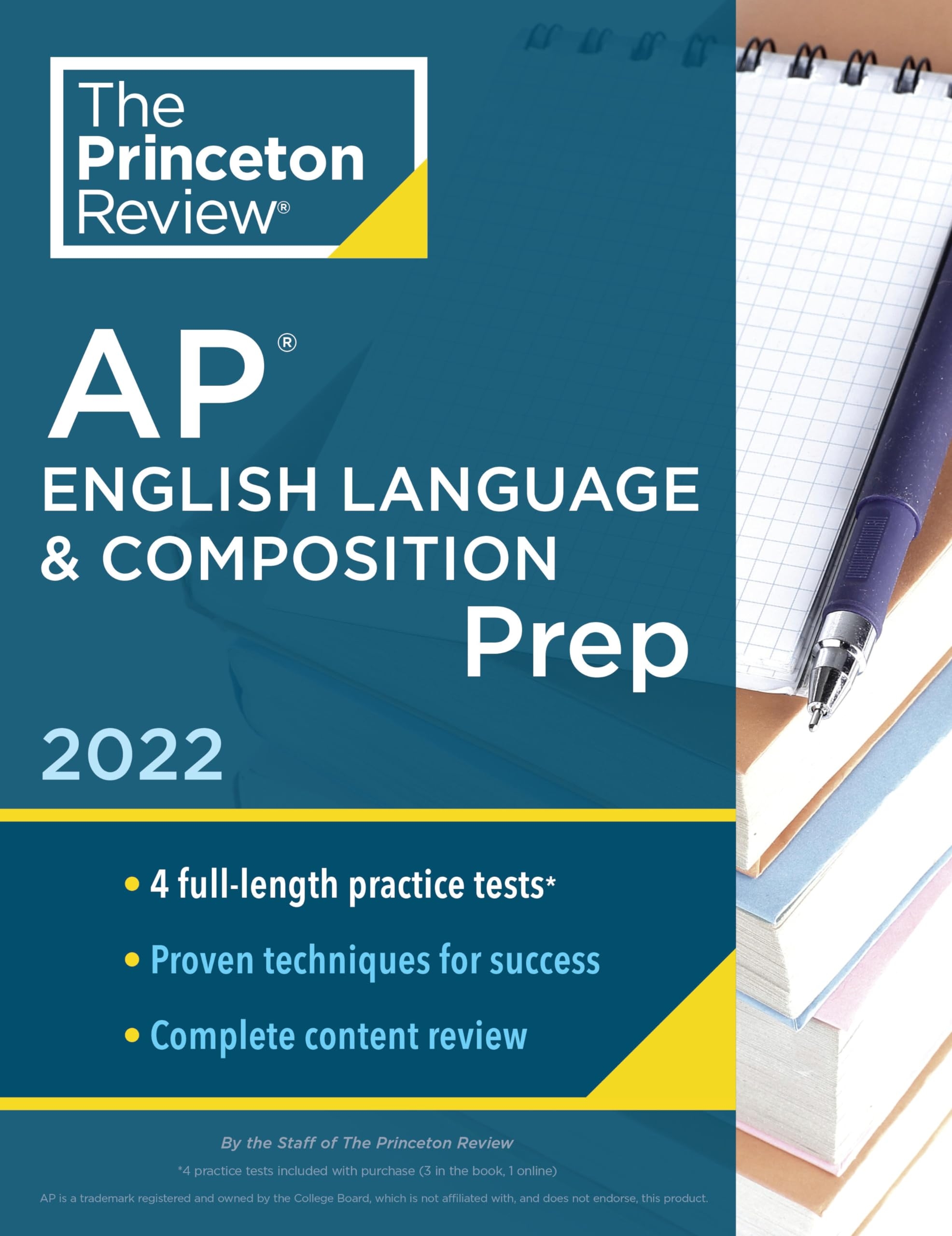 Amazon Princeton Review AP English Language U0026 Composition Prep 2022 4 Practice Tests Complete Content Review Strategies U0026 Techniques 2022 