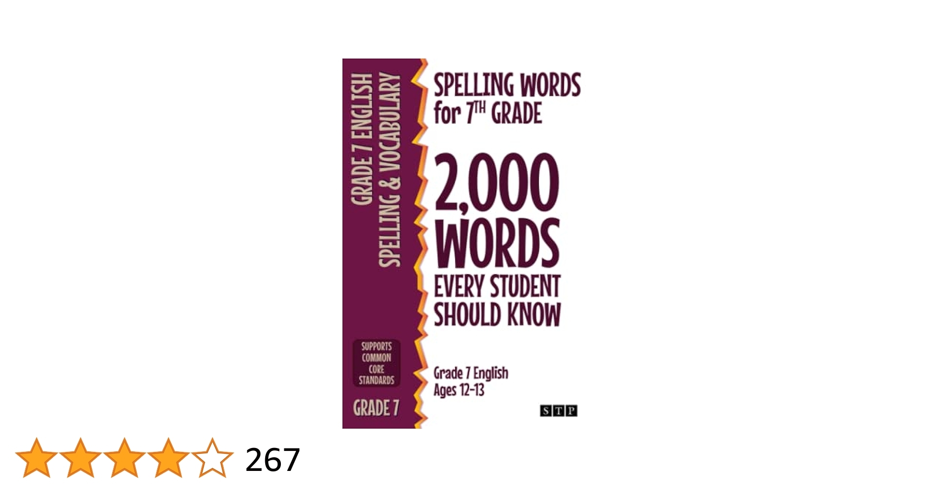 Amazon Spelling Words For 7th Grade 2 000 Words Every Student Should Know Grade 7 English Ages 12 13 2 000 Spelling Words US Editions 9781912956364 STP Books Books
