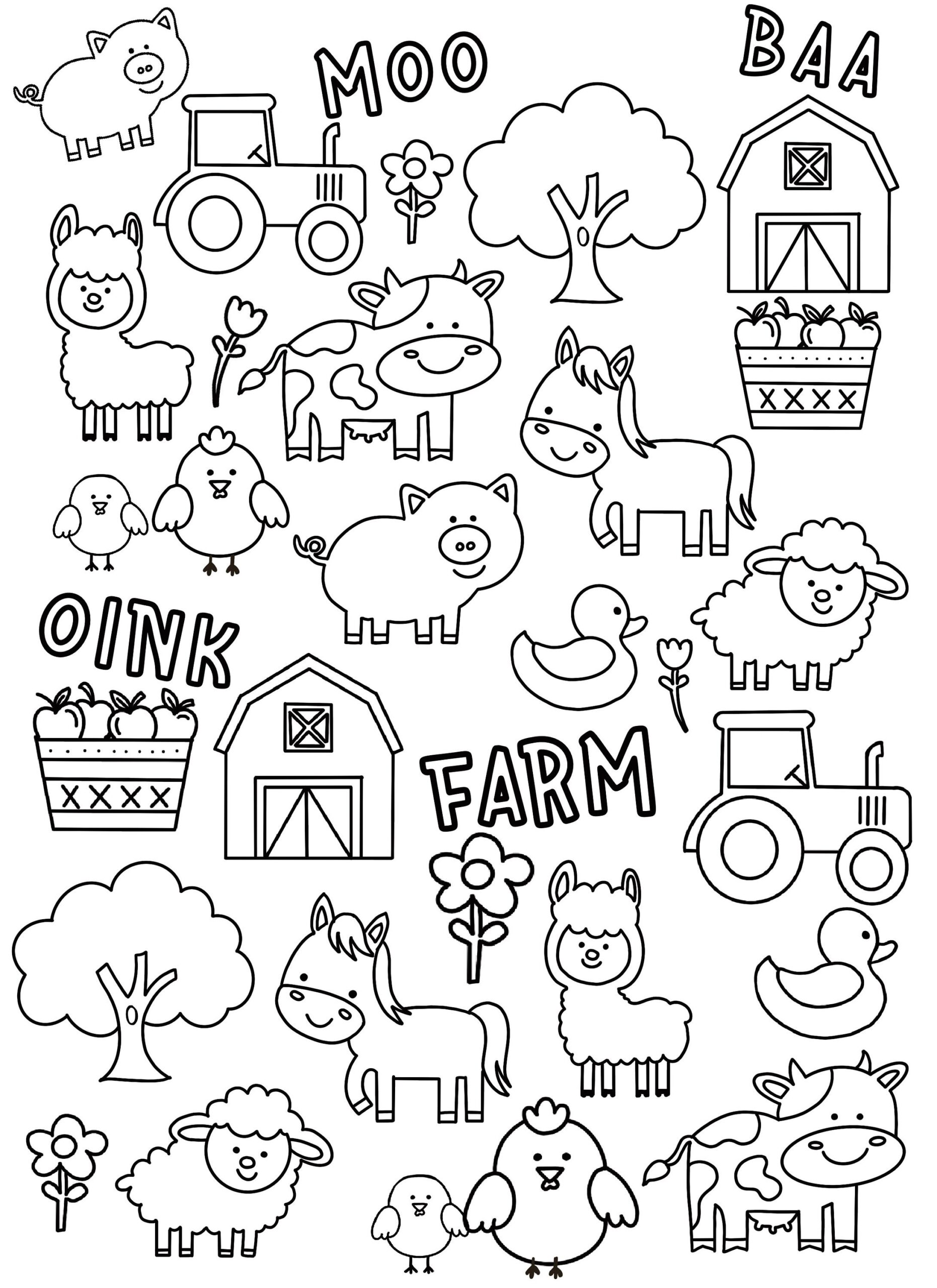 Animals Coloring Page farm Coloring Page Coloring Pages colouring 