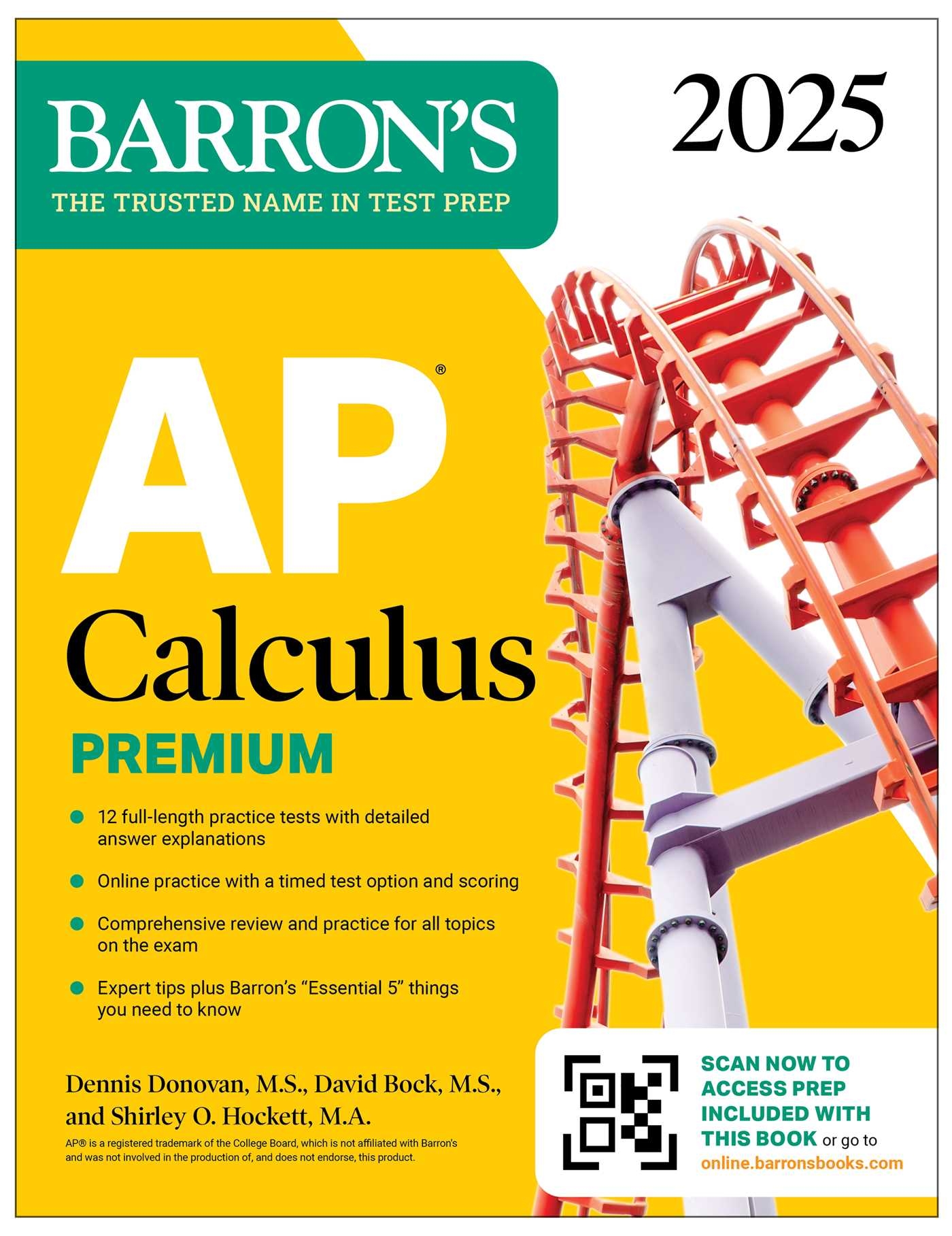 AP Calculus Premium 2025 Prep Book With 12 Practice Tests Comprehensive Review Online Practice EBook By Barron s Educational Series David Bock Dennis Donovan M S Shirley O Hockett Official Publisher