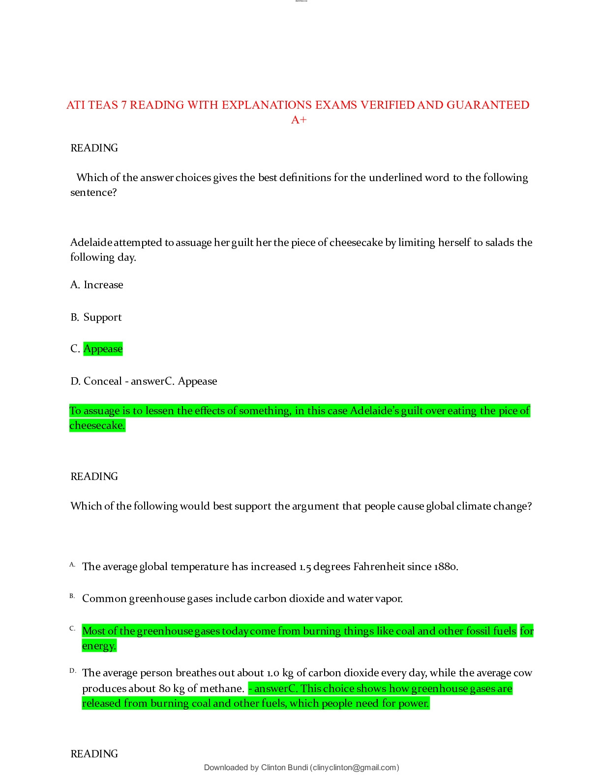 ati teas version 7 answer key