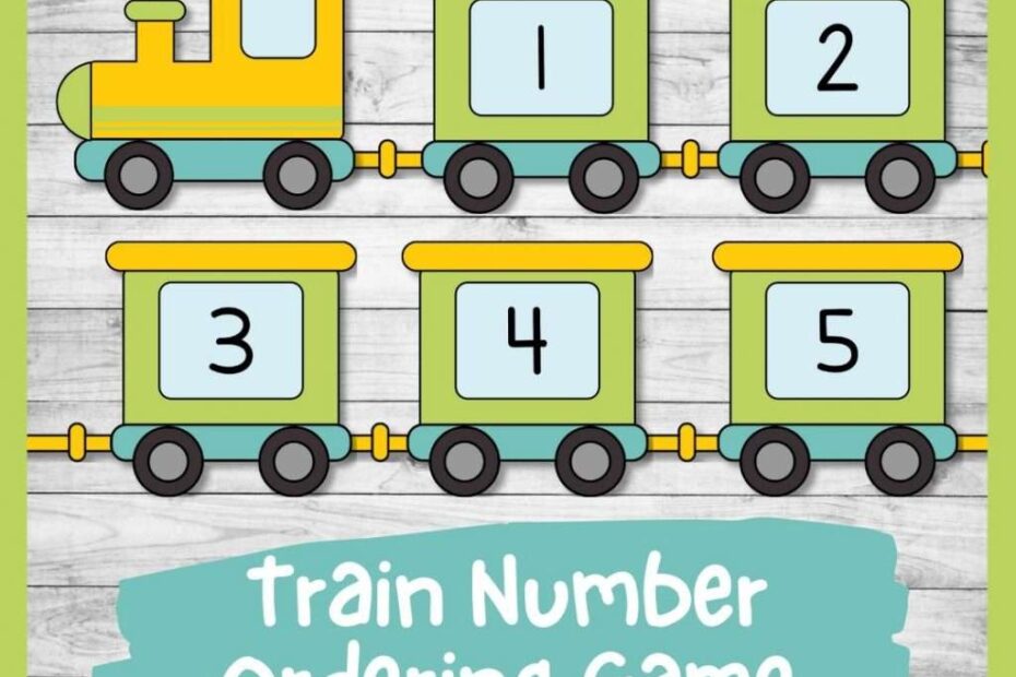 Awesome Train Number Ordering Game 1 10 Kindergarten Math Printable Nurtured Neurons