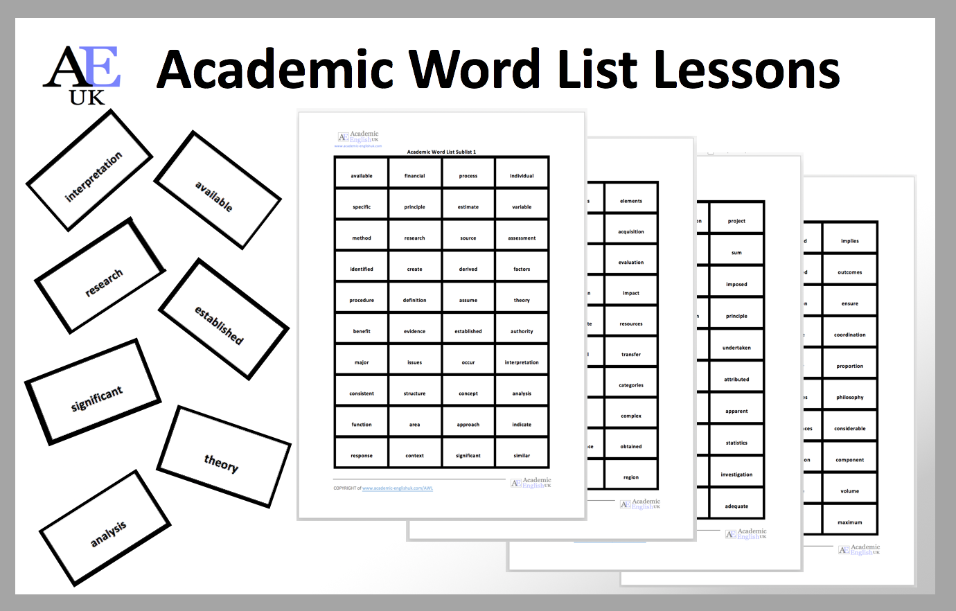 AWL Teaching Words