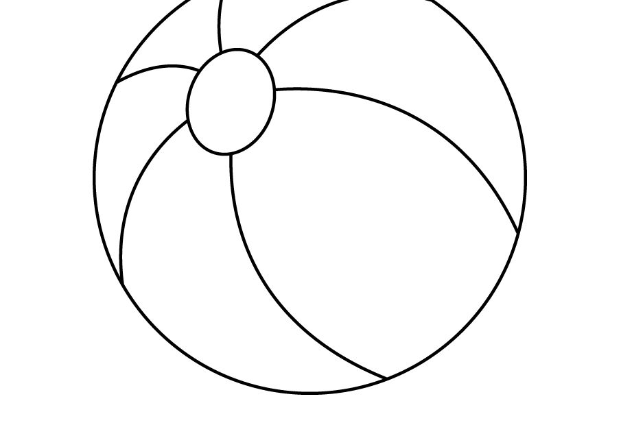 Ball Coloring Page Super Simple