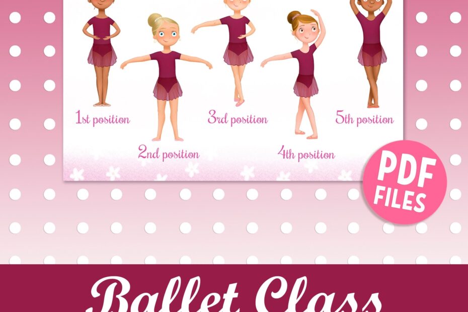 Ballet Basic Positions Poster For Girls Printable Chart