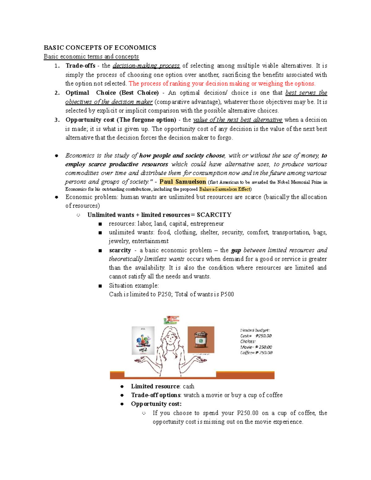 BASIC ECONOMICS KEY CONCEPTS AND TERMS Econdev PL Studocu