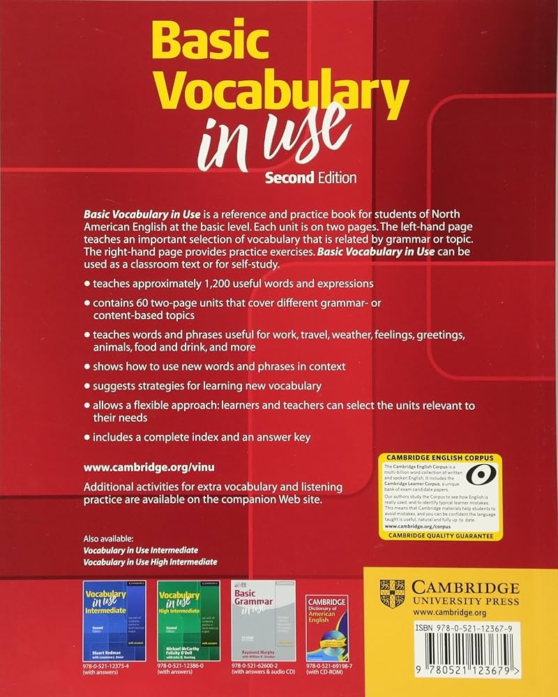 Basic Vocabulary In Use 60 Units Of Vocabulary Practice In North American English With Answers 9780521123679 Reference Books Amazon