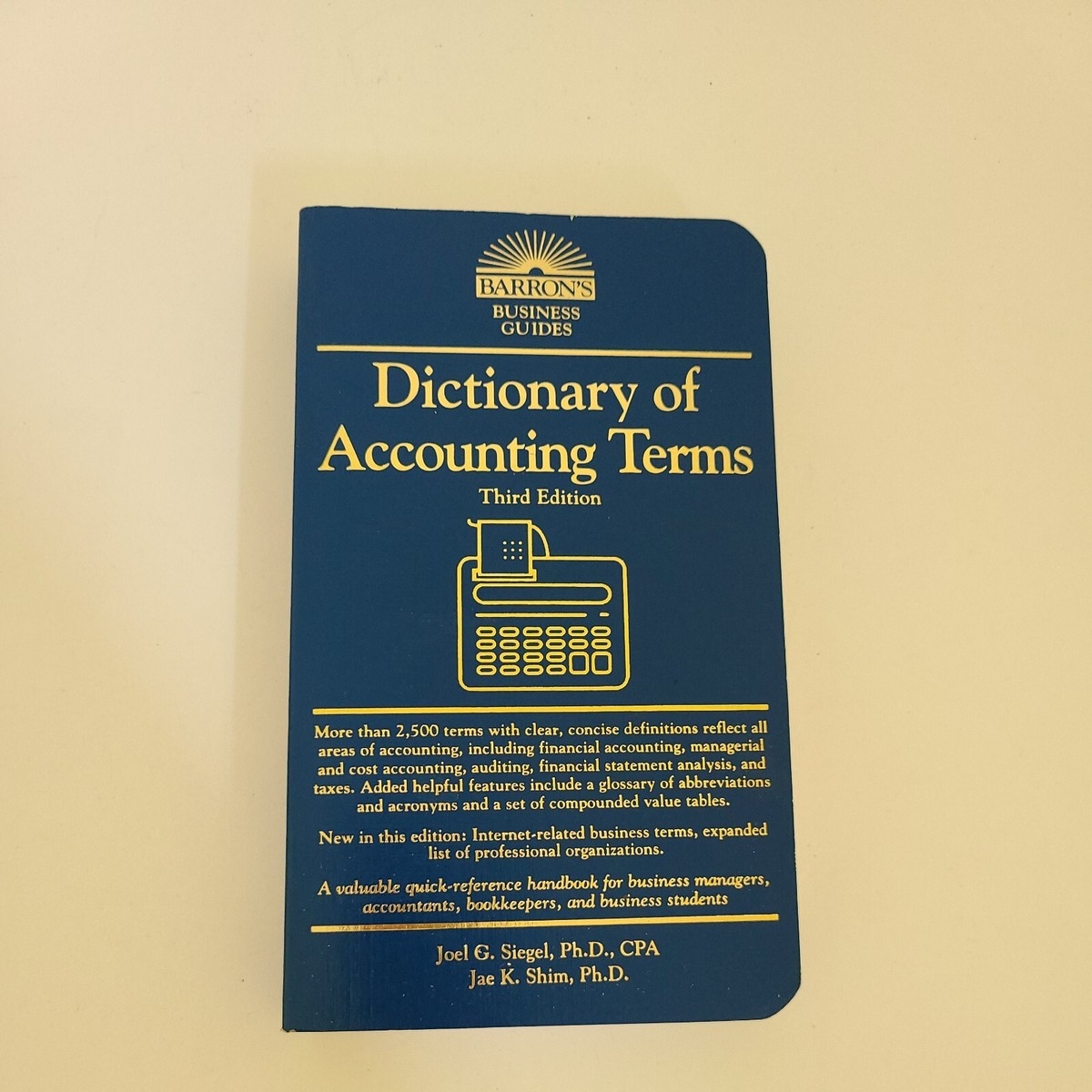 Business Dictionaries Series Dictionary Of Accounting Terms By Jae K Shim