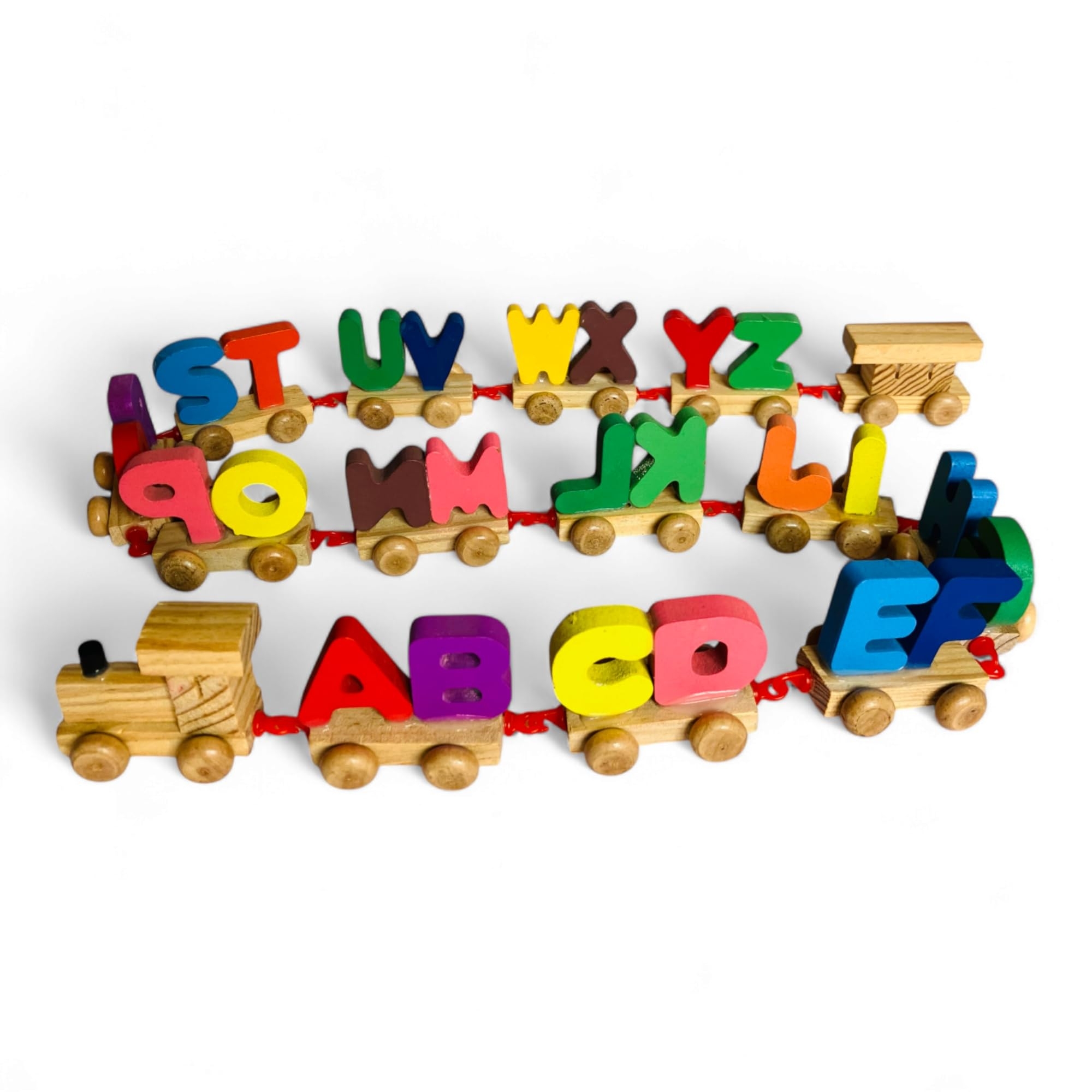 Buy MarvelStore Kids Wooden Alphabet Letters Train A Z English Vocabulary Building Train Set Early Toys For Boys Girls Multi Color A Z Train Set Online At Low Prices In India Amazon in