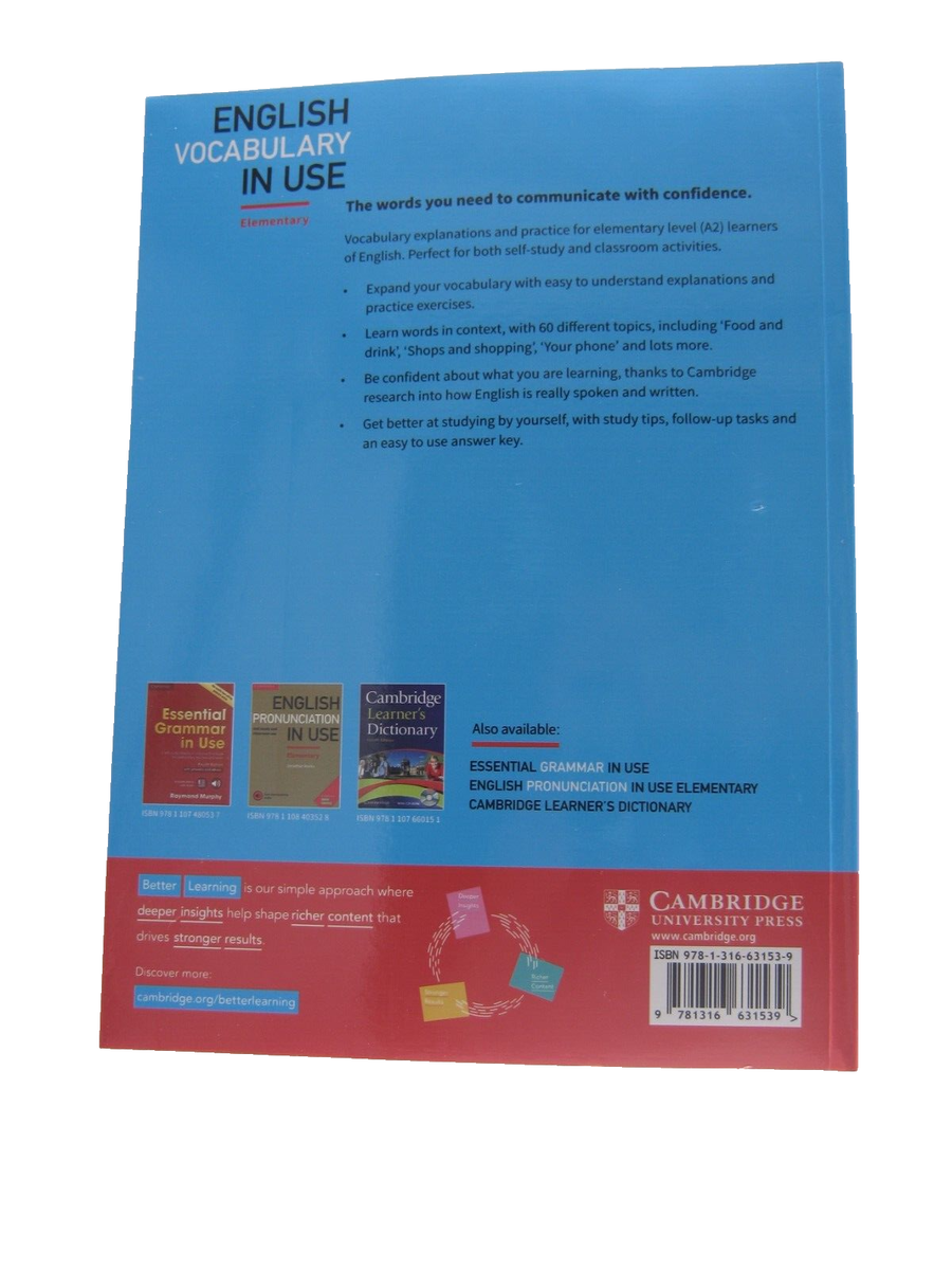 Cambridge English Vocabulary IN USE Elementary 9781316631539 9781316631539 EBay UK