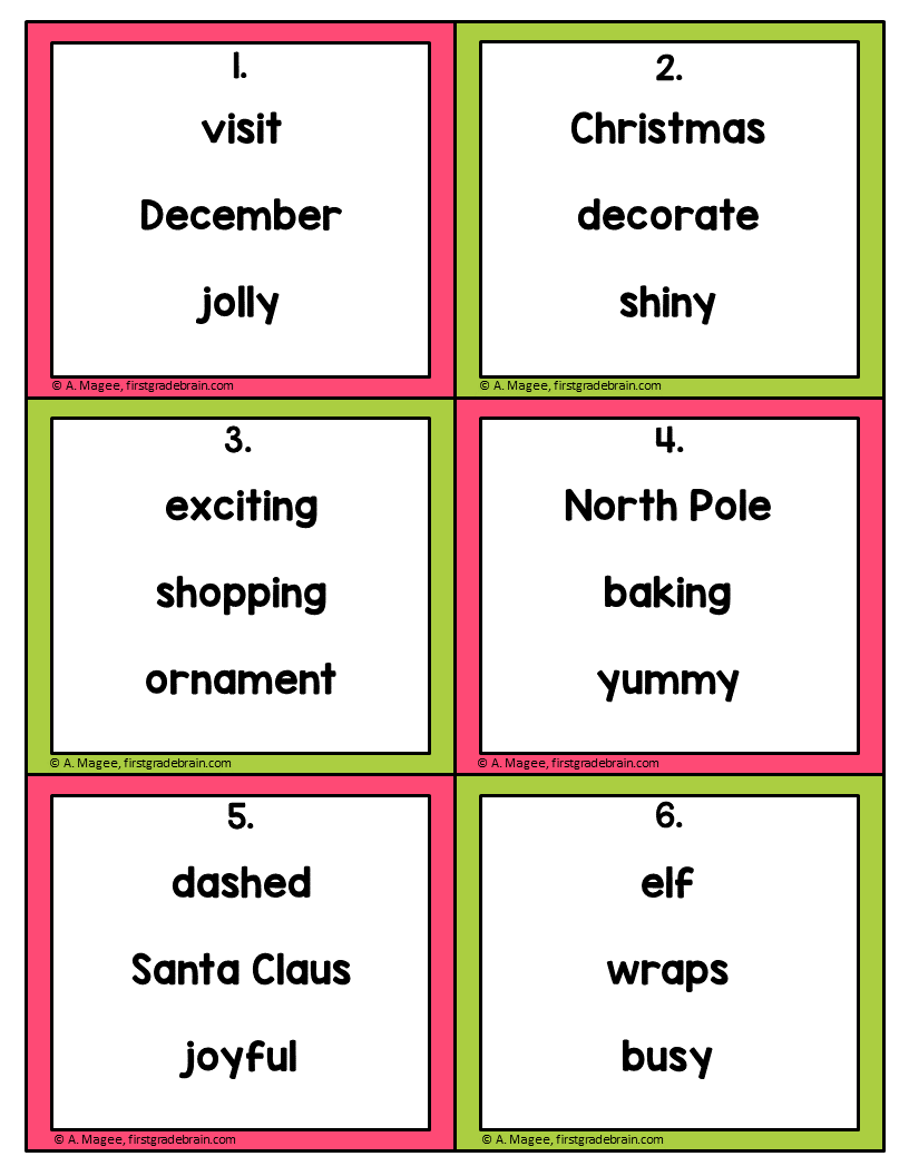 Christmas Grammar Scoot Game Center 3 Games For Nouns Verbs And Adjectives Made By Teachers