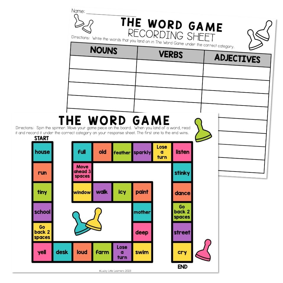 Classroom Transformation Game Day Grammar Game The Word Game 