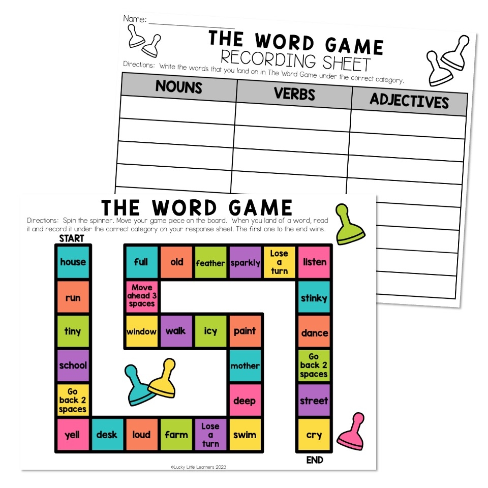 Classroom Transformation Game Day Grammar Game The Word Game 