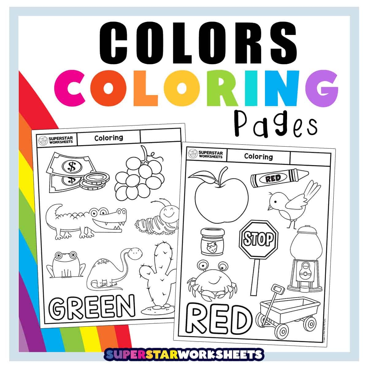 colours worksheets printable