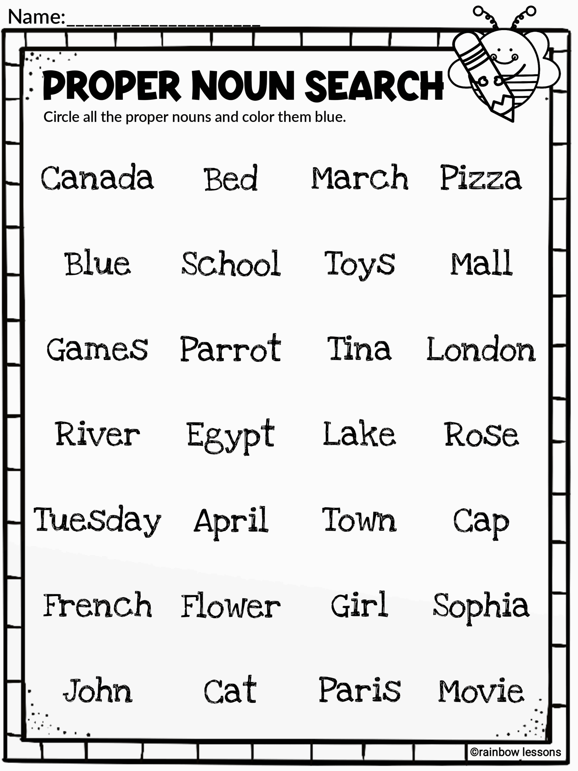 common or proper noun game