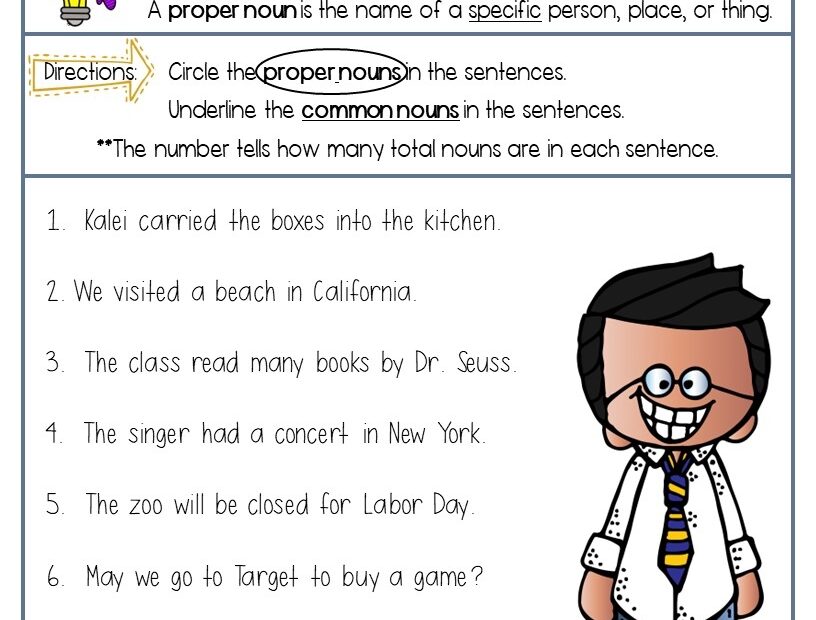 Common And Proper Nouns Snips And Snails Teaching