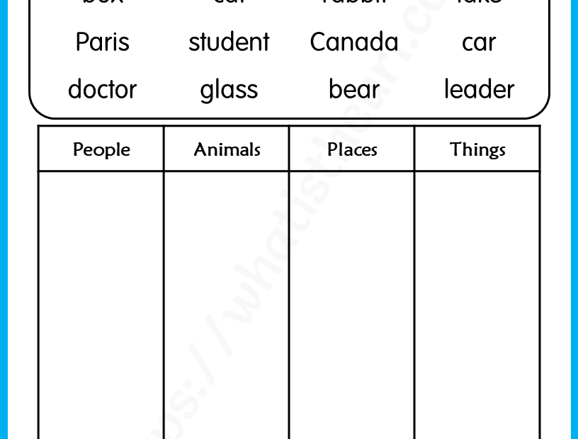 Common Nouns Worksheet For Grade 1 Your Home Teacher