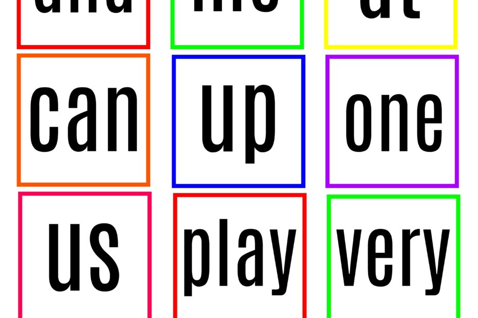 Common Sight Words Printable Kindergarten To Grade One Thrifty Mommas Tips