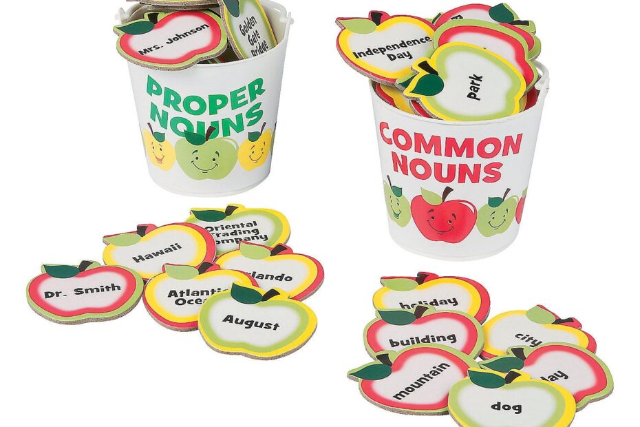 Common U0026 Proper Noun Sorting Game Educational 52 Pieces Walmart