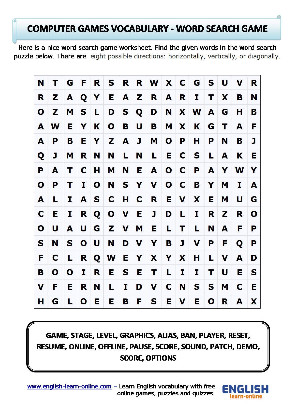 Computer Games Expressions Learn English