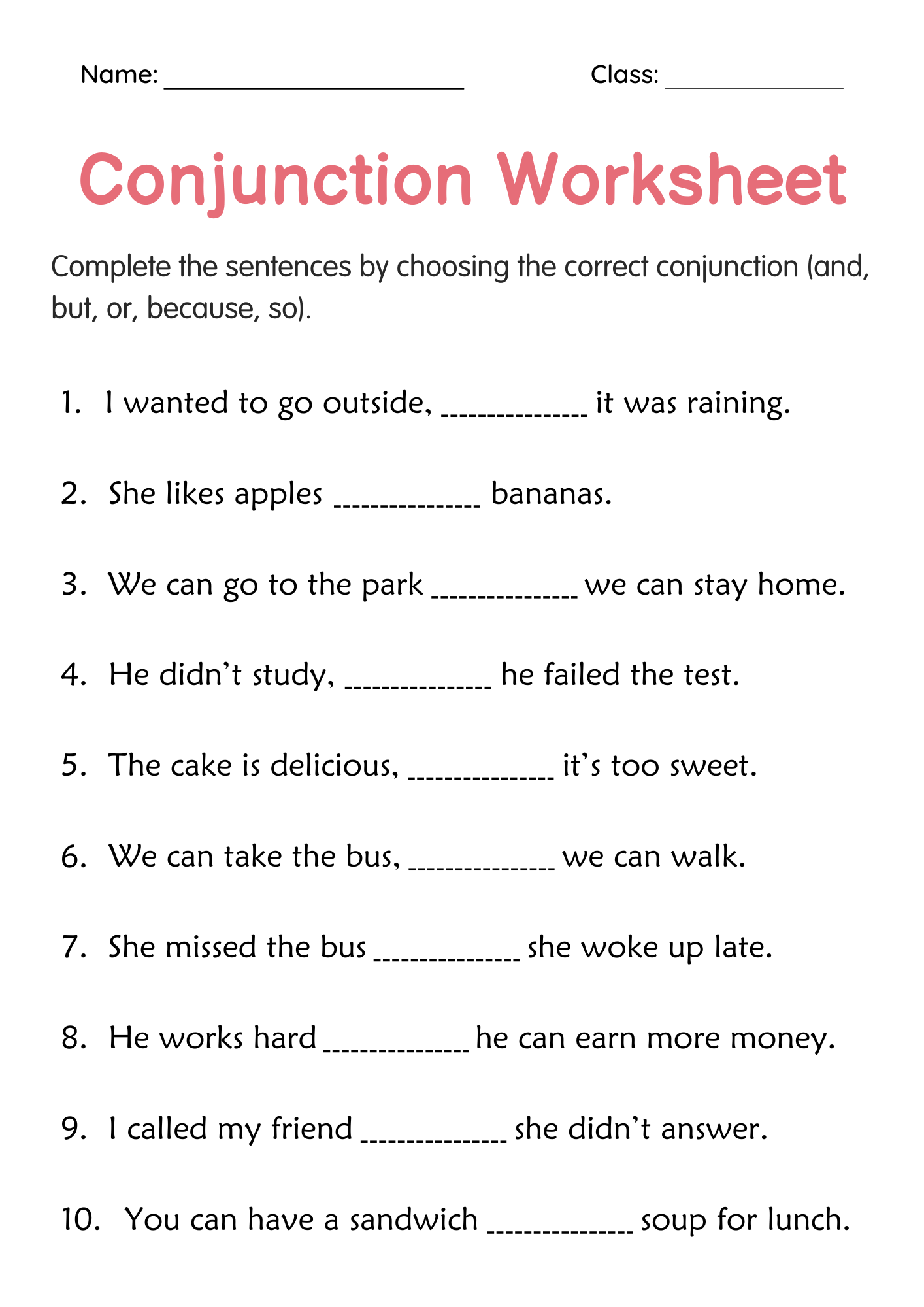 4 grade english grammar worksheet