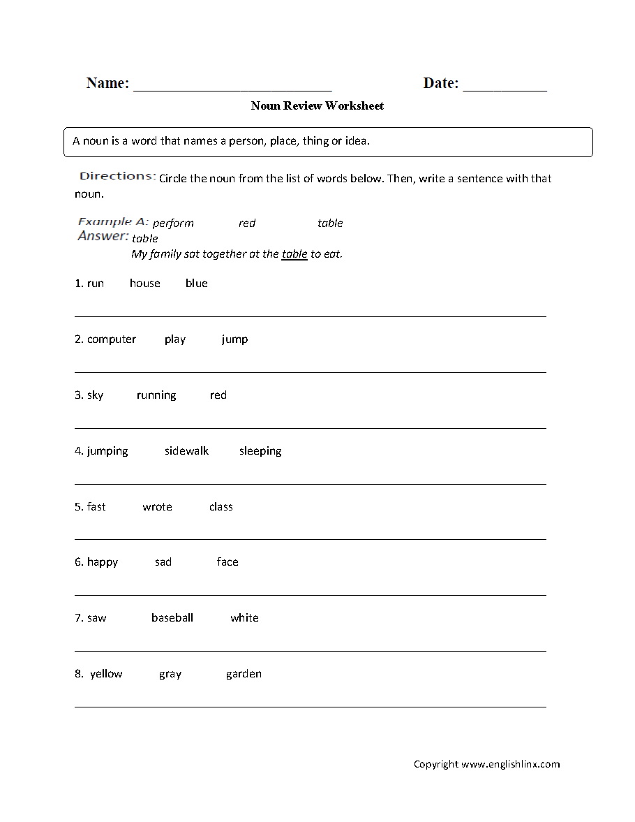 free 6th grade grammar worksheets