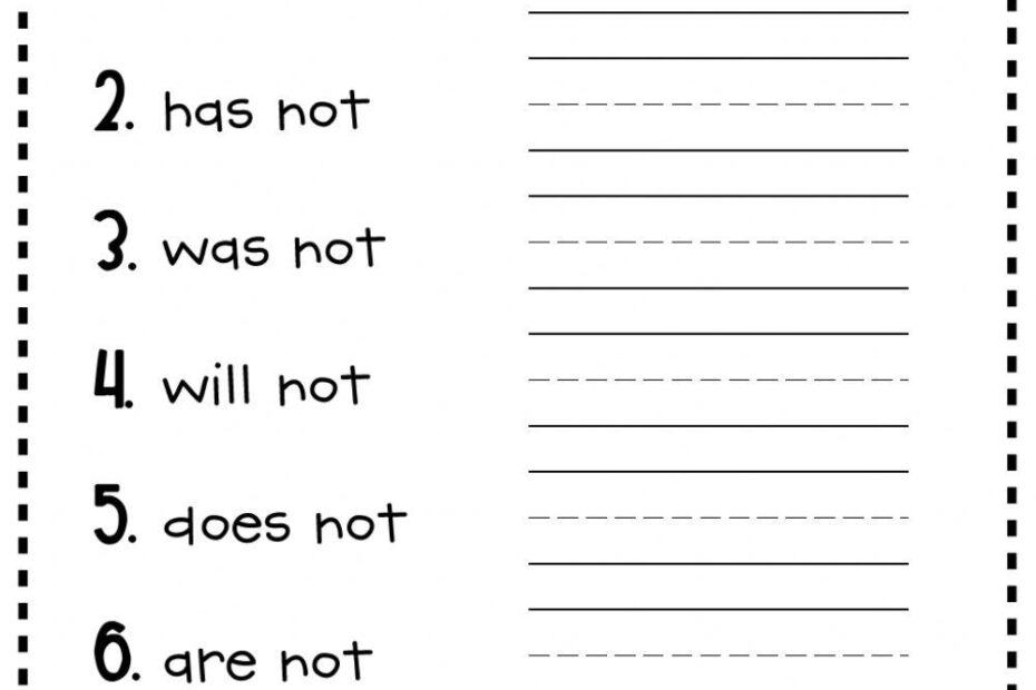 Contractions With Not Worksheet Live Worksheets Worksheets Library