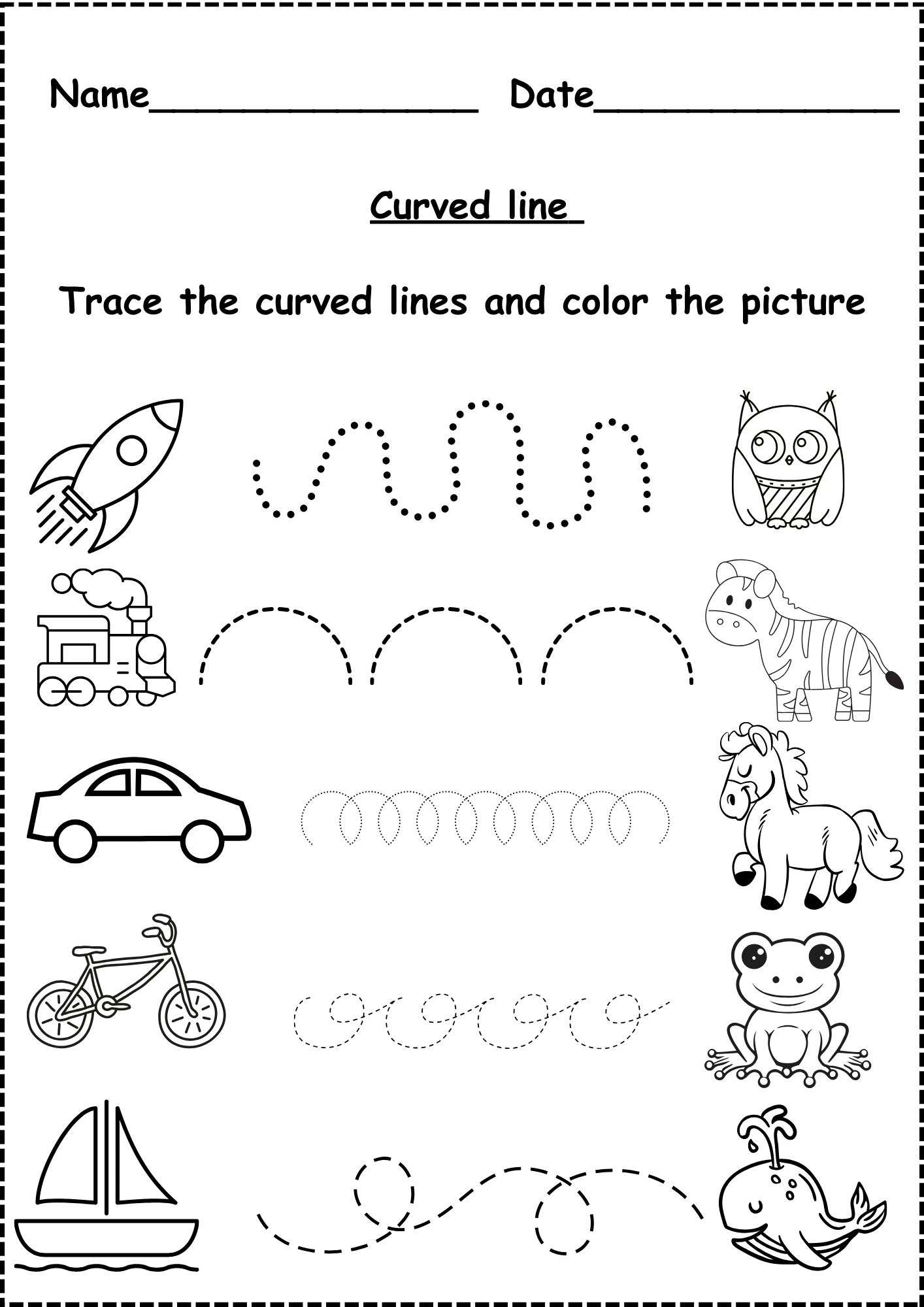 free printable preschool tracing sheets