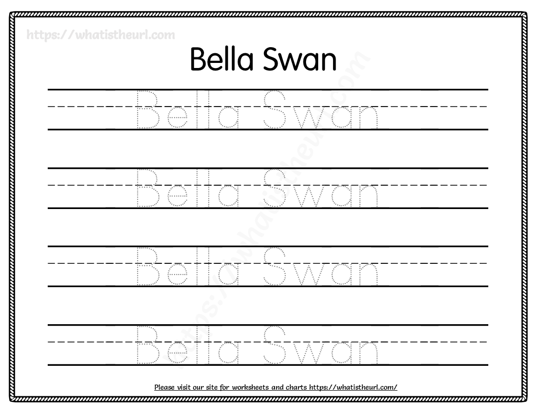 free custom printable name tracing worksheets
