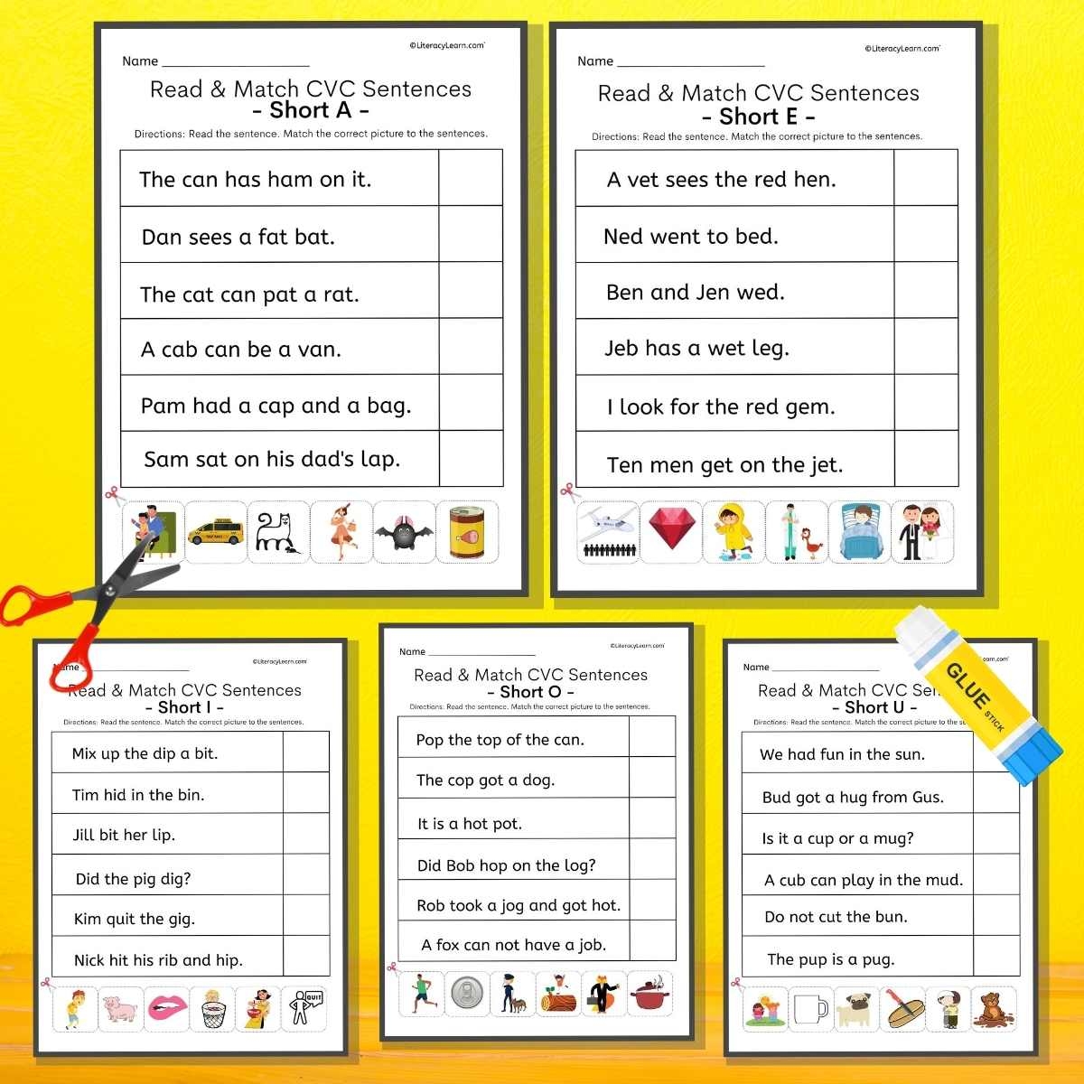 copying simple sentences worksheets