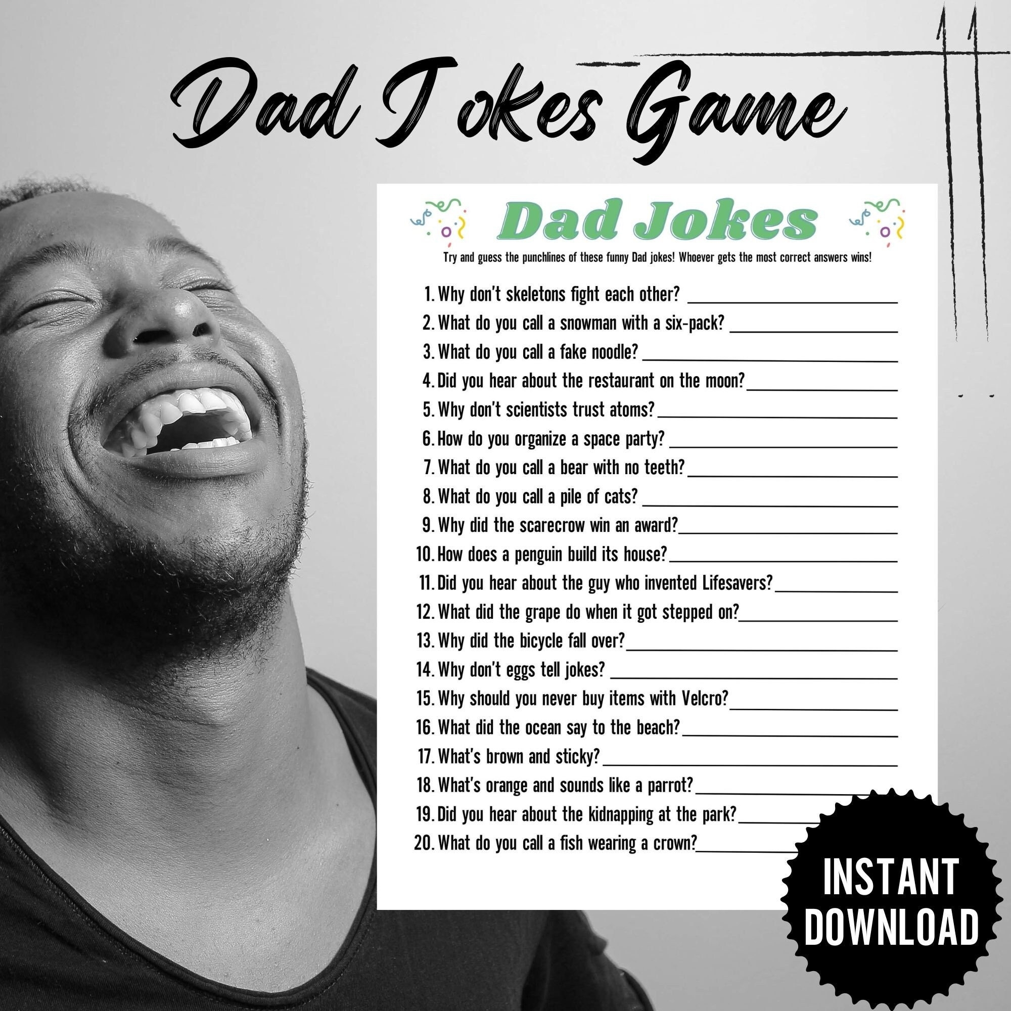 Dad Jokes Galore Hilarious Fill in the Blank Corny Jokes Game For Game Days