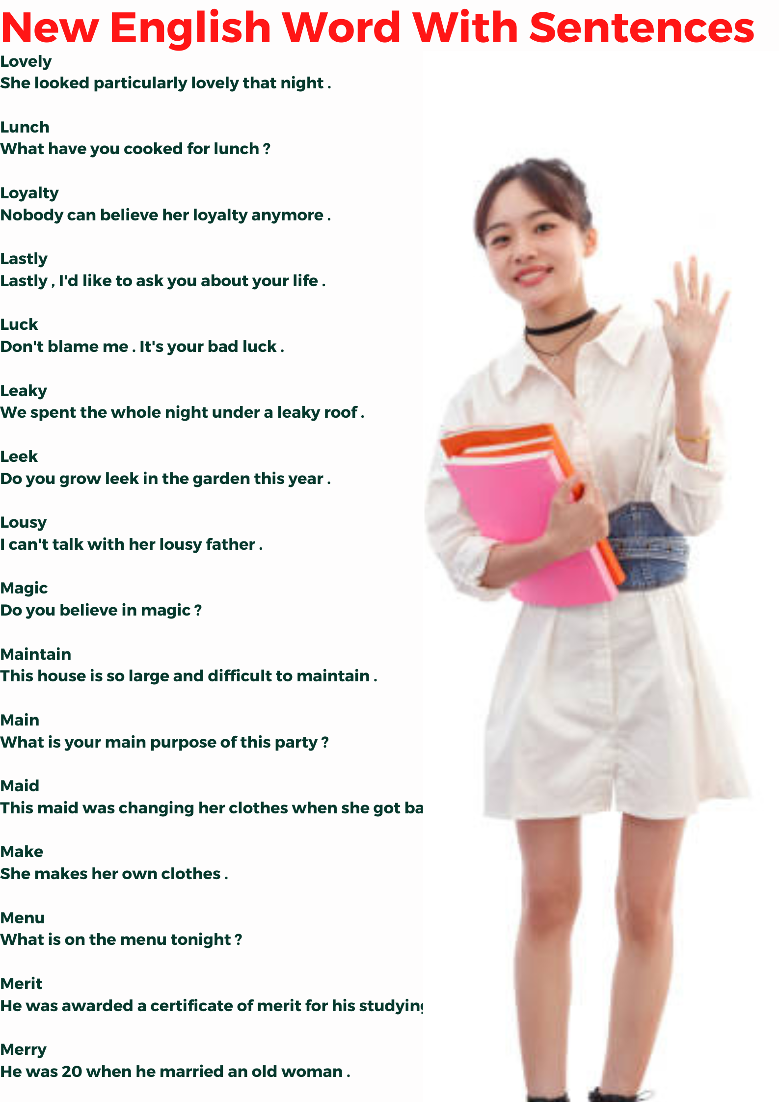 Daily Used English Word With Sentences