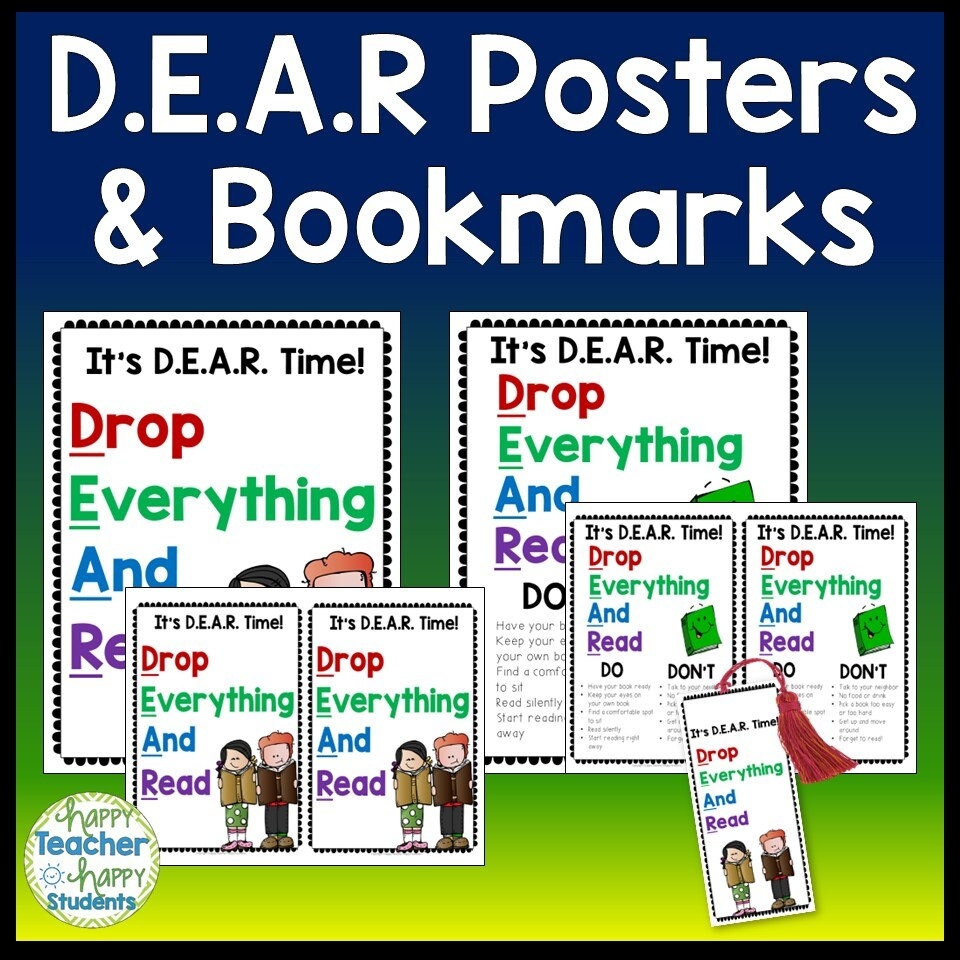 DEAR Time Poster Drop Everything And Read Poster Directions 