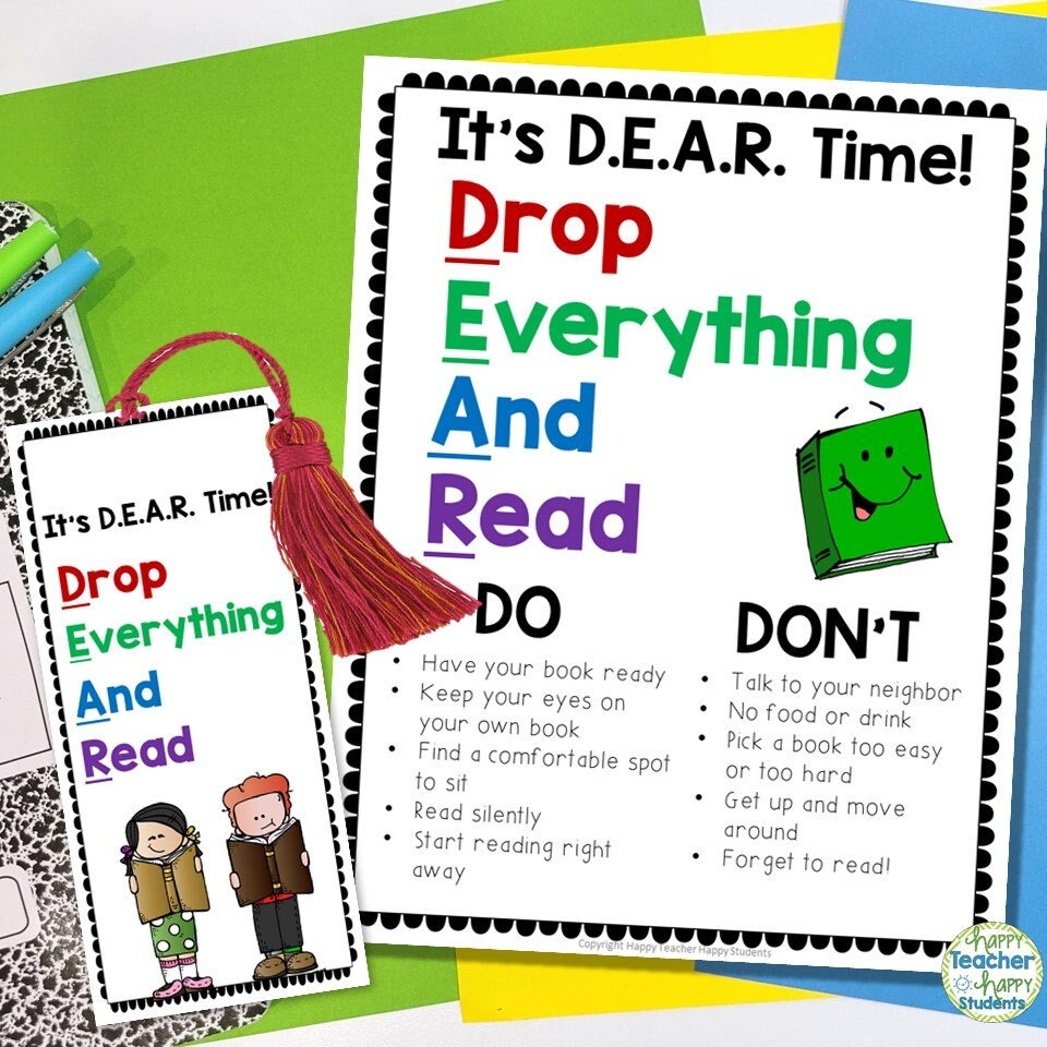 DEAR Time Poster Drop Everything And Read Poster Directions 