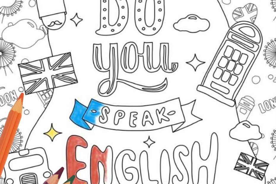 Do You Speak English Coloring Page English With Kitti