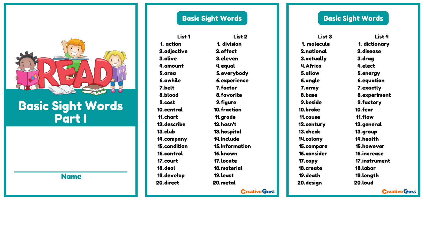 printable english reading materials