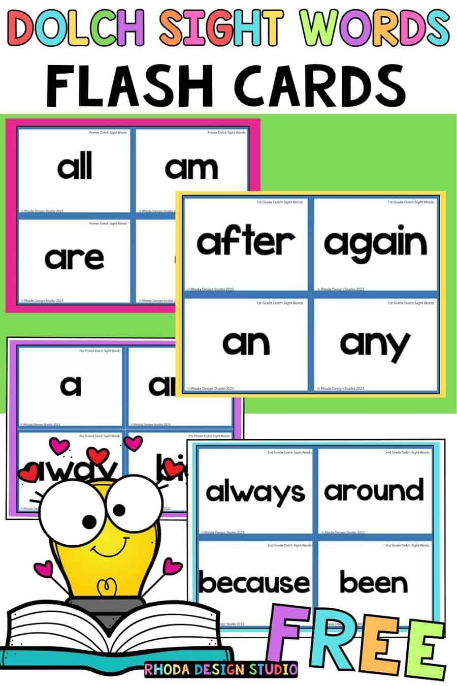 free printable word cards