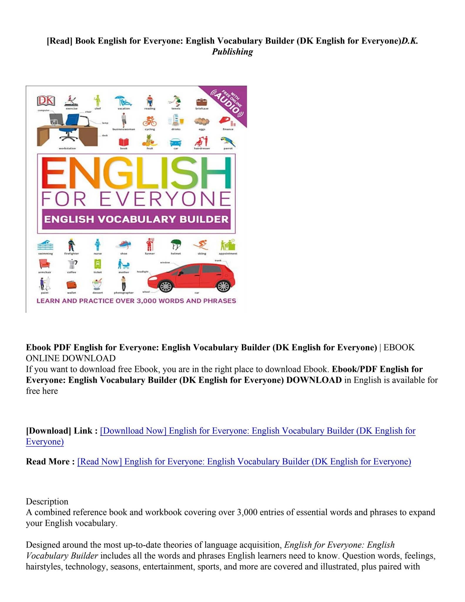 Download English For Everyone English Vocabulary Builder DK English For Everyone D K Publishin By Crowanyy45 Issuu