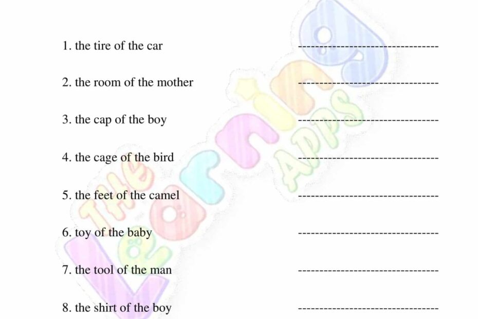 Download Free Possessive Noun Worksheets For 3rd Grade
