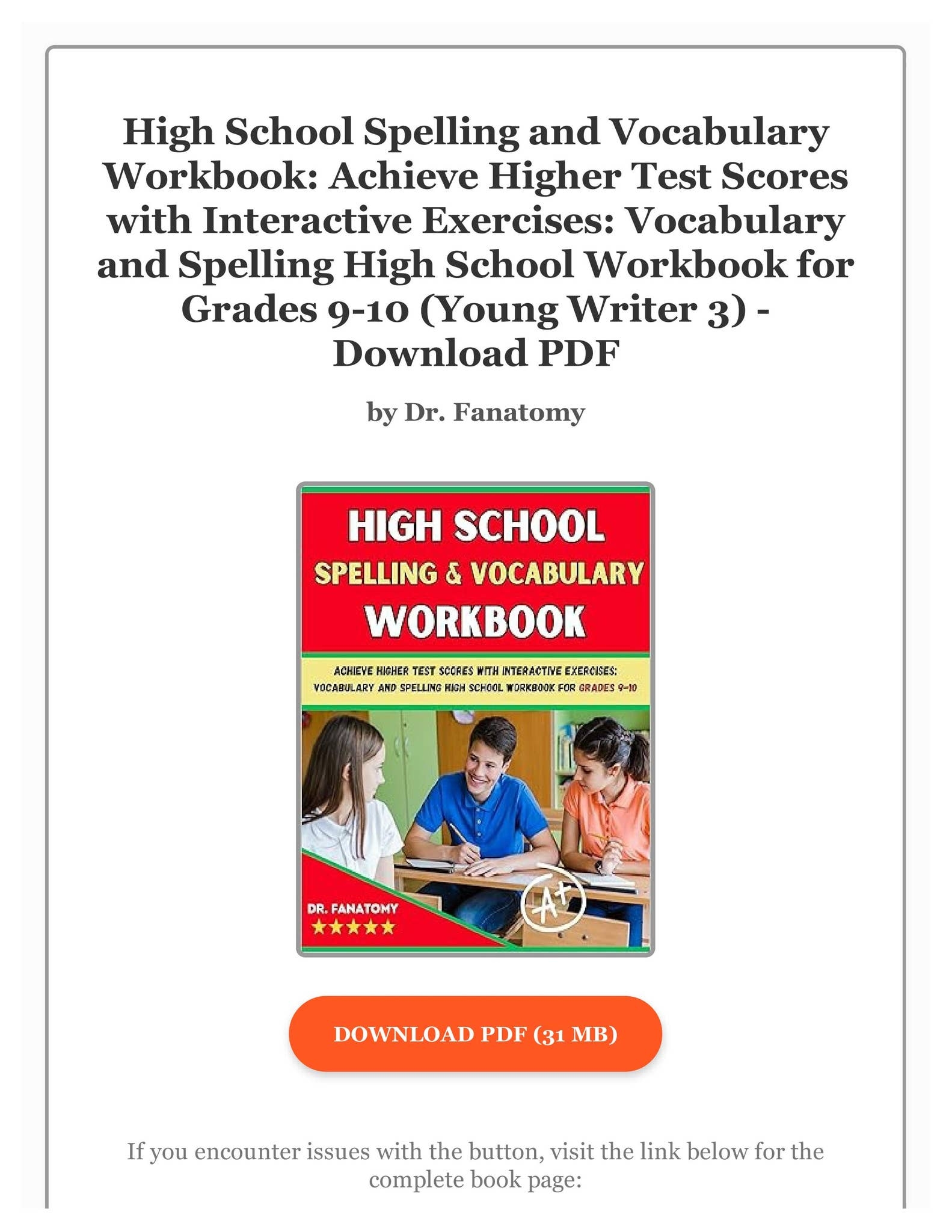 EBOOK High School Spelling And Vocabulary Workbook Achieve Higher Test Scores With Interactive Exer By ArmstrongJrsj Issuu