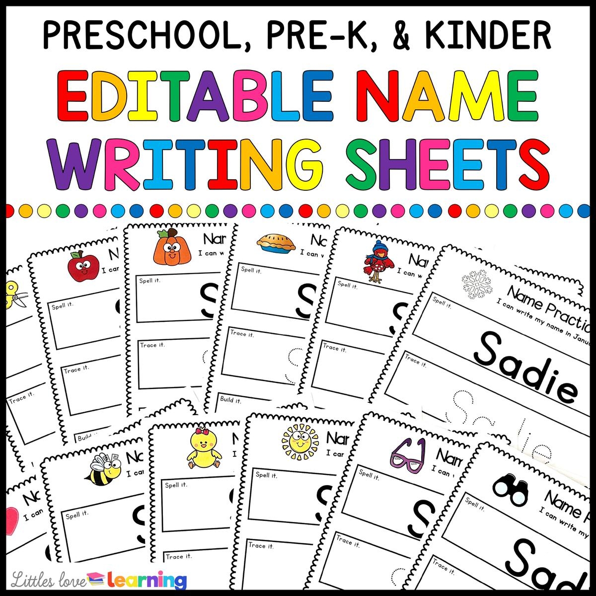 printable name writing practice