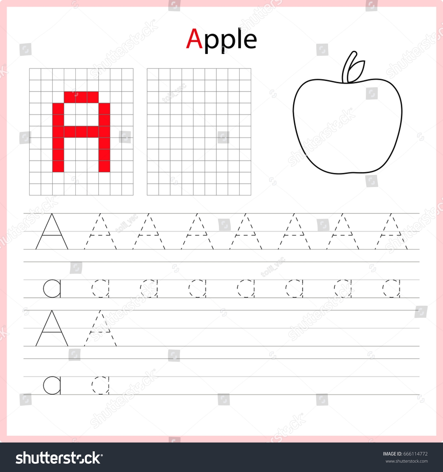 Educational Game Children Copy Letters Using Stock Vector Royalty 