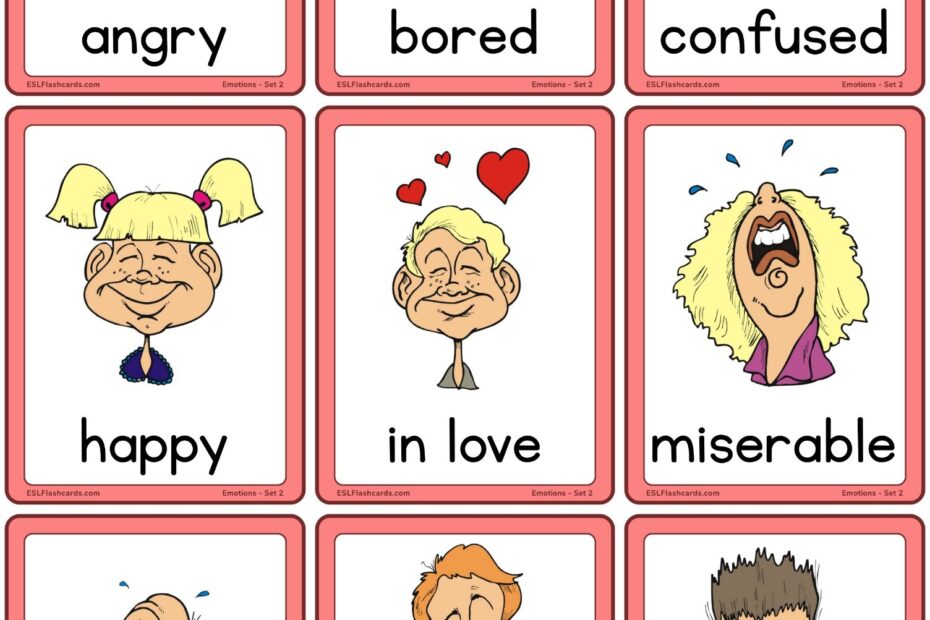 Emotions Flashcards For Adults ESL Flashcards