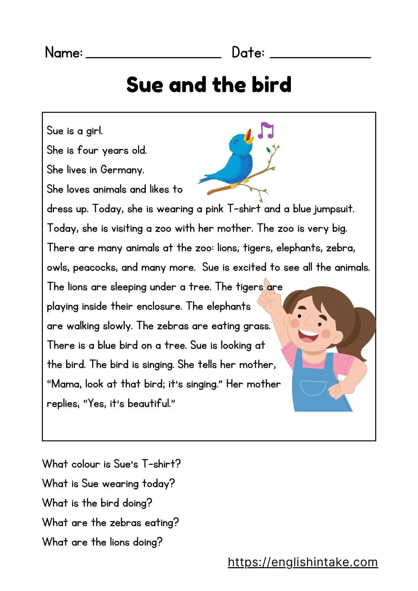 English For Beginners Reading Comprehension
