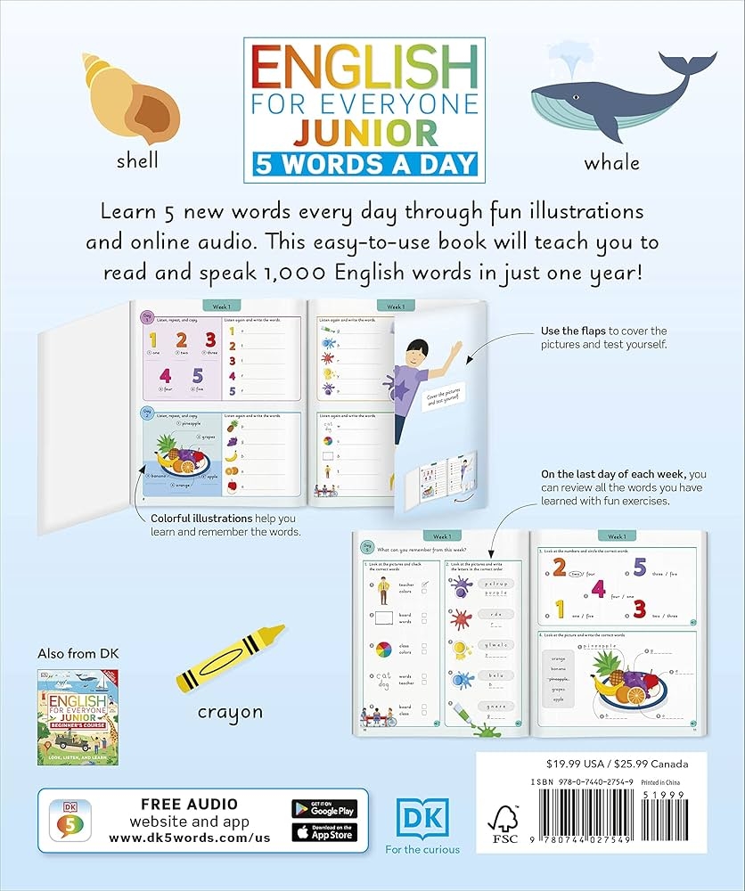 English For Everyone Junior 5 Words A Day Learn And Practice 