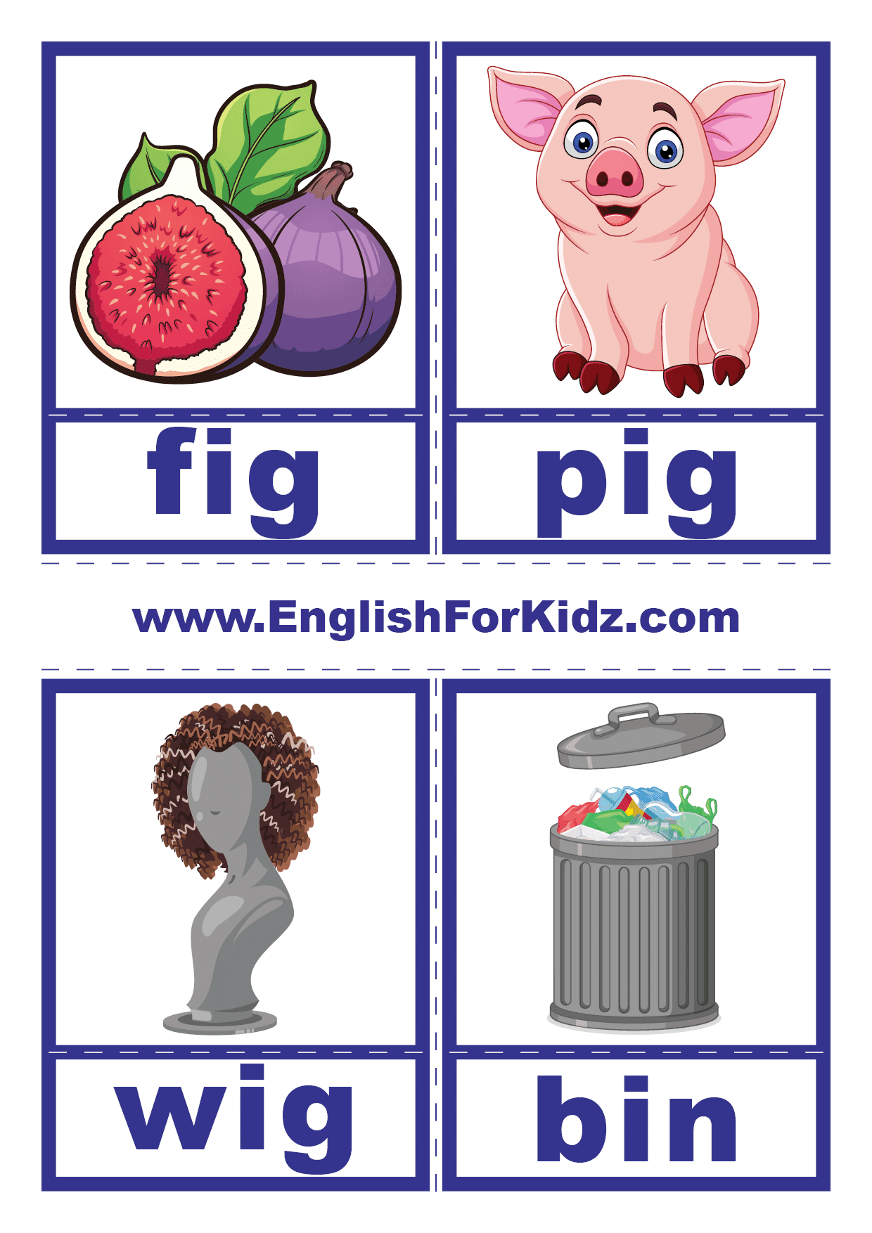English For Kids Step By Step CVC Words Flashcards