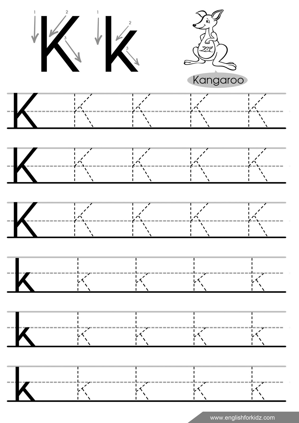 English For Kids Step By Step Letter Tracing Worksheets Letters 