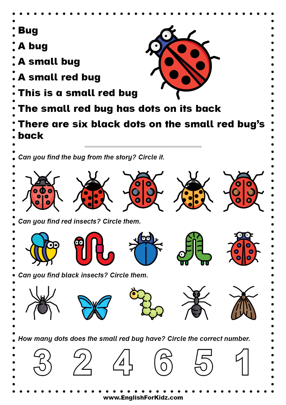 free reading comprehension for kindergarten